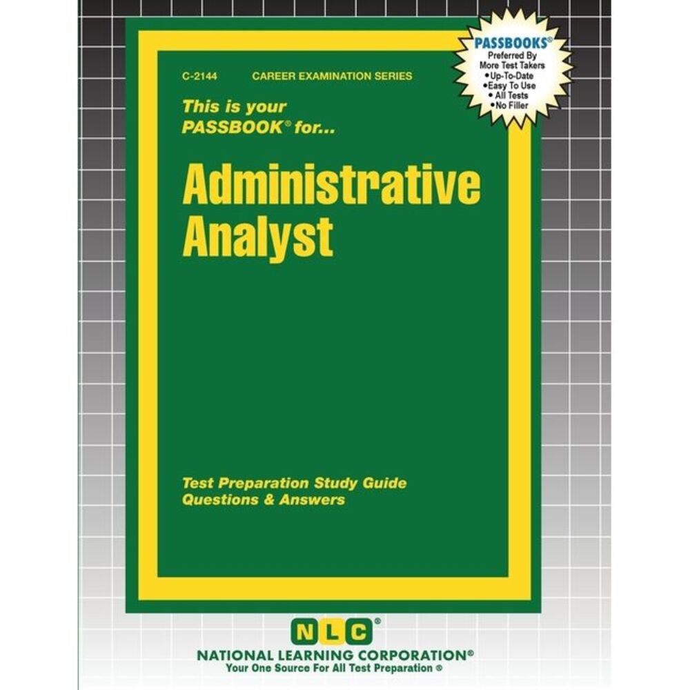 Administrative Analyst -- Passbooks
